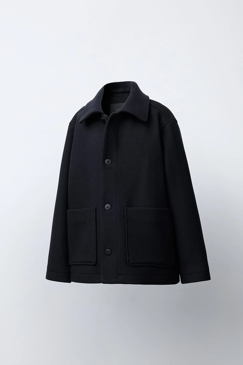 VESTE COURTE EN DRAP DE LAINE