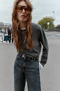 JEAN Z1975 DROIT FUSELÉ TAILLE HAUTE AVEC CEINTURE