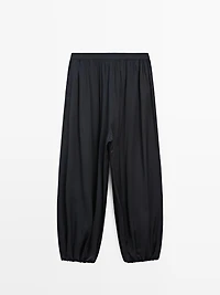 Balloon fit satin pants