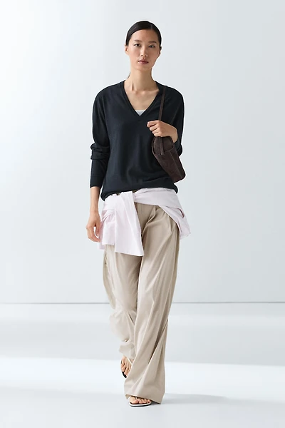 Pull en maille col V