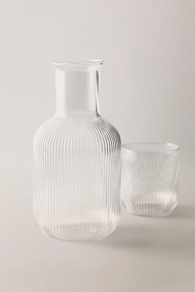 BOROSILICATE BOTTLE AND TUMBLER SET (SET OF 2)
