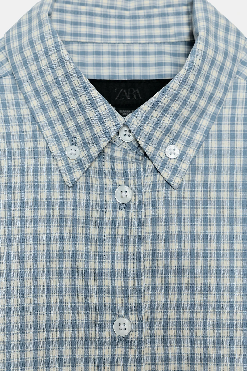 CHEMISE CINTRÉE À CARREAUX