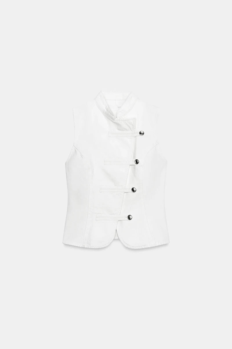 Z1975 FROG CLASP DENIM TOP