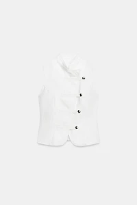 Z1975 FROG CLASP DENIM TOP