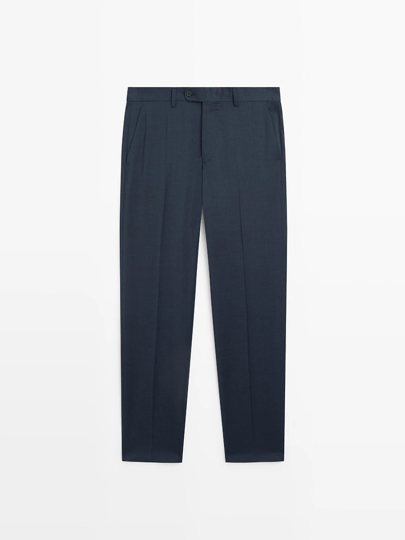 Pantalon de costume en laine froide