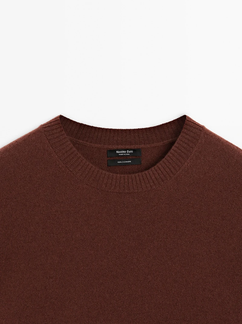 Pull col rond 100 % cachemire