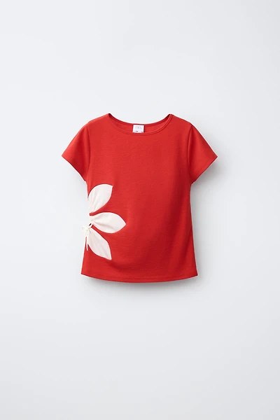 CUT OUT FLORAL T-SHIRT
