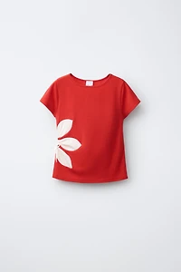 CUT OUT FLORAL T-SHIRT