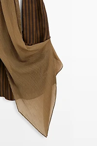 Top fluide à rayures encolure américaine total look