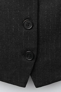 SPARKLY PINSTRIPE VEST
