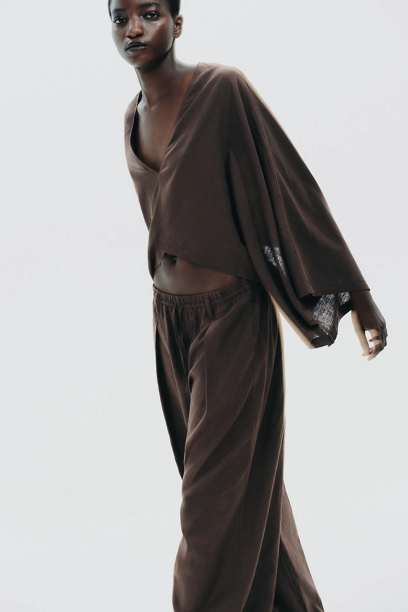 ASYMMETRIC CAPE KIMONO