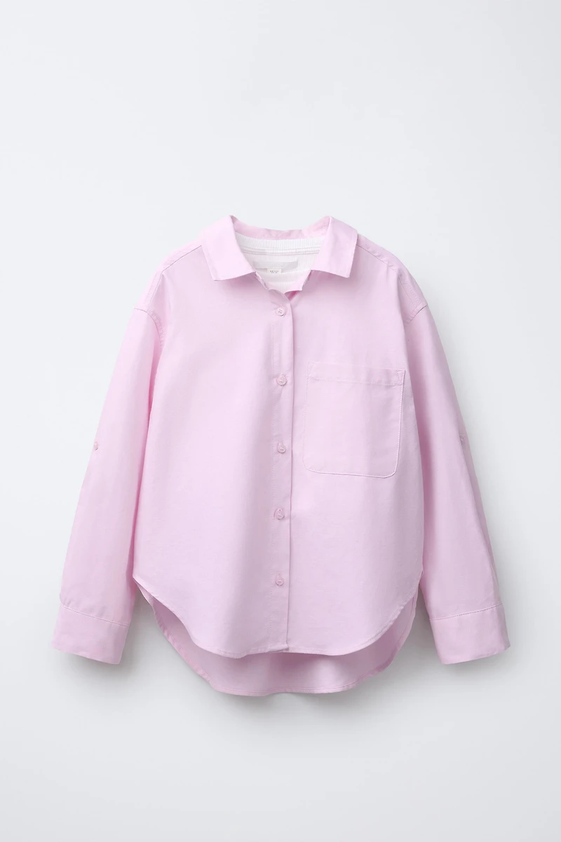 PACK CHEMISE OXFORD AVEC T-SHIRT STRASS