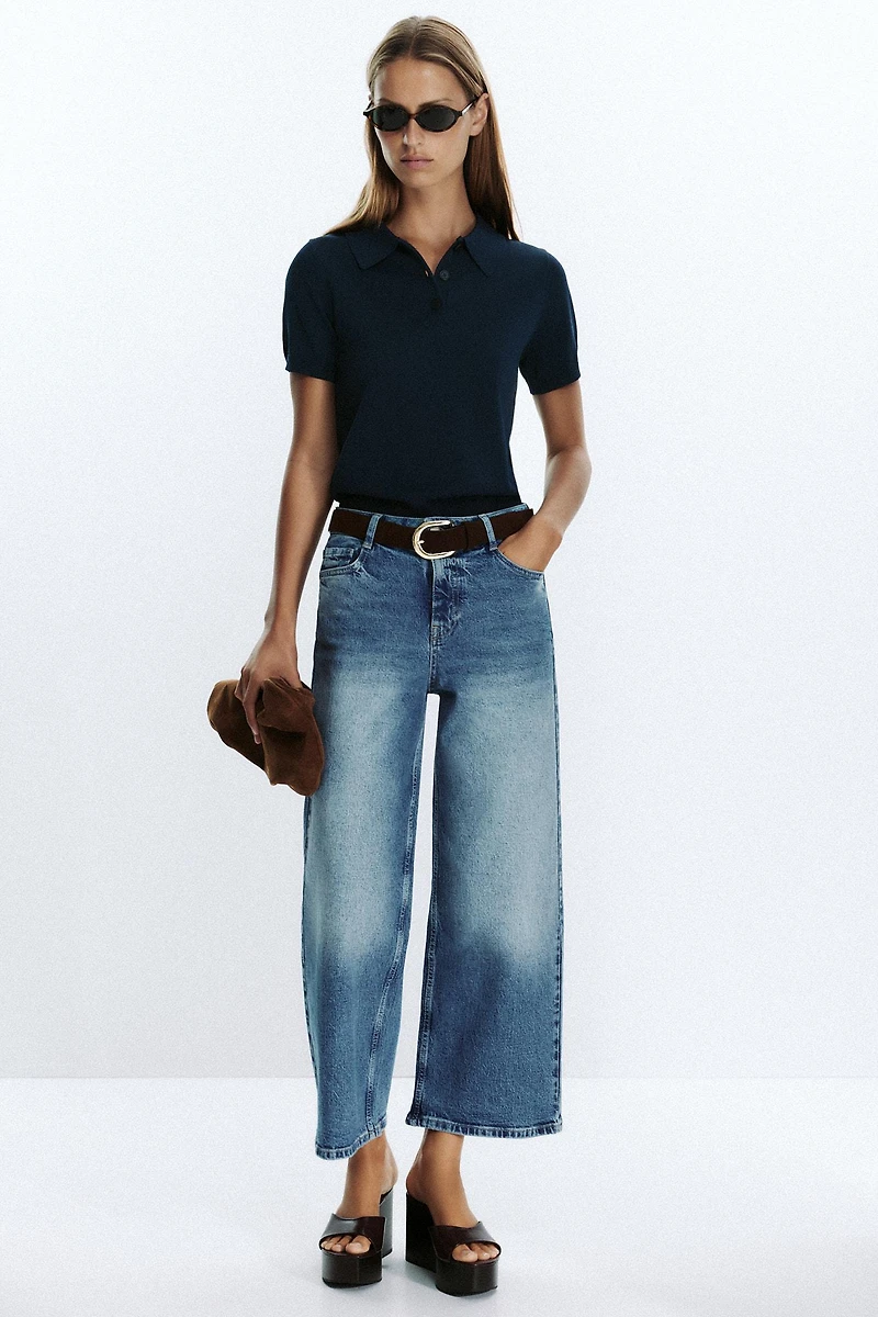 Z.10 HIGH-WAISTED BELTED CULOTTE JEANS
