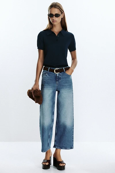 Z.10 HIGH-WAISTED BELTED CULOTTE JEANS