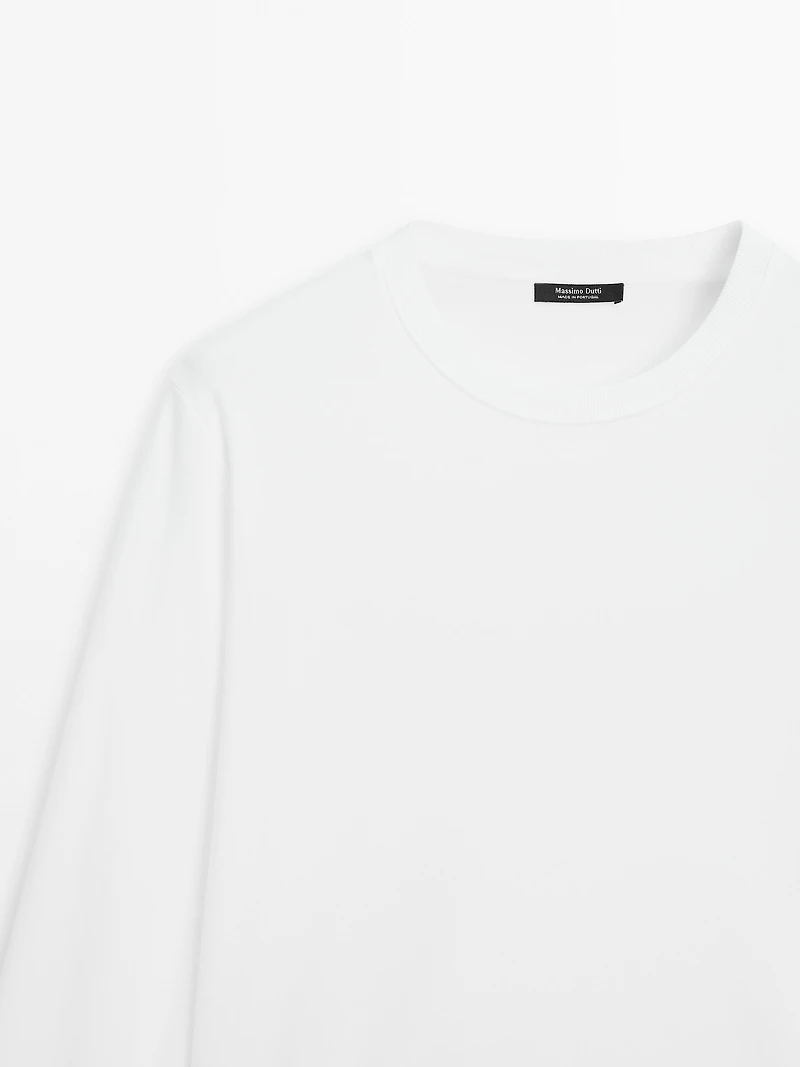T-shirt à manches longues 100 % coton interlock