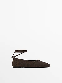 Ballerines imprimé nouées