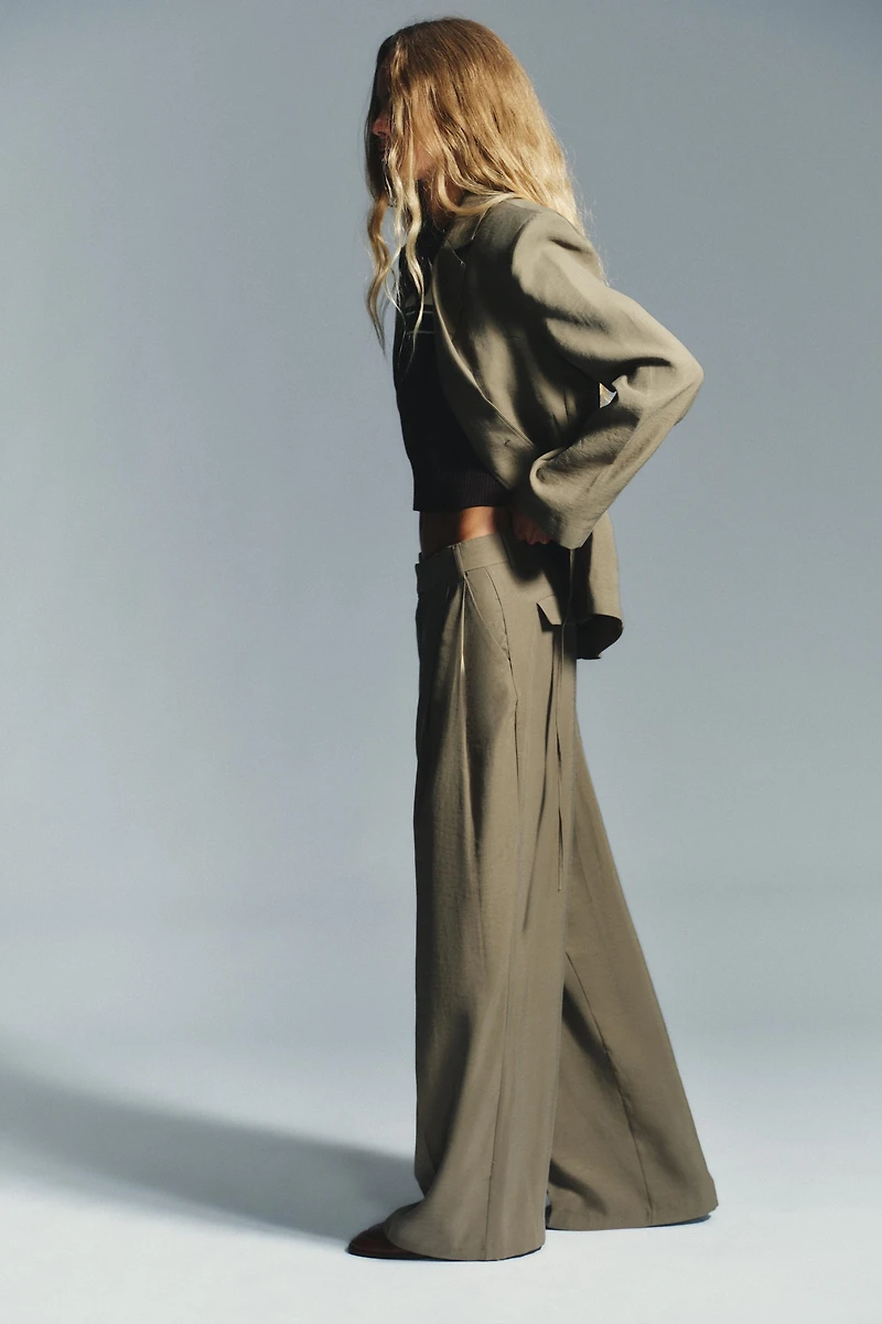 DOUBLE PLEAT FLAP PANTS