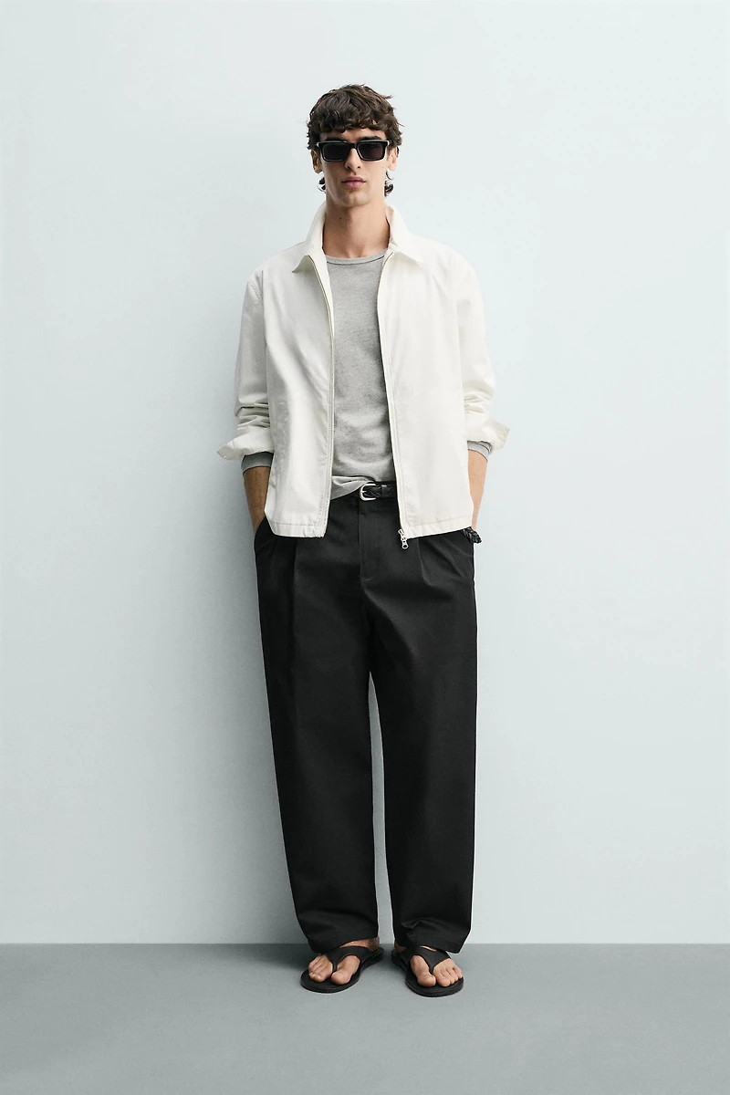 REGULAR FIT ZIP-UP OVERSHIRT