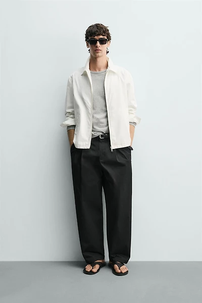 REGULAR FIT ZIP-UP OVERSHIRT