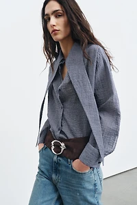 CEINTURE EN CUIR DAIM 100% BOUCLE ORGANIQUE