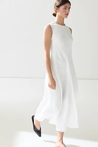 Robe midi fluide avec lin