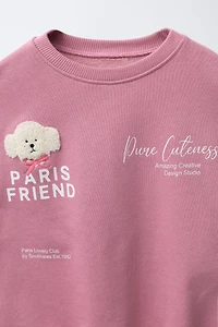 TERRY PATCH SWEATSHIRT