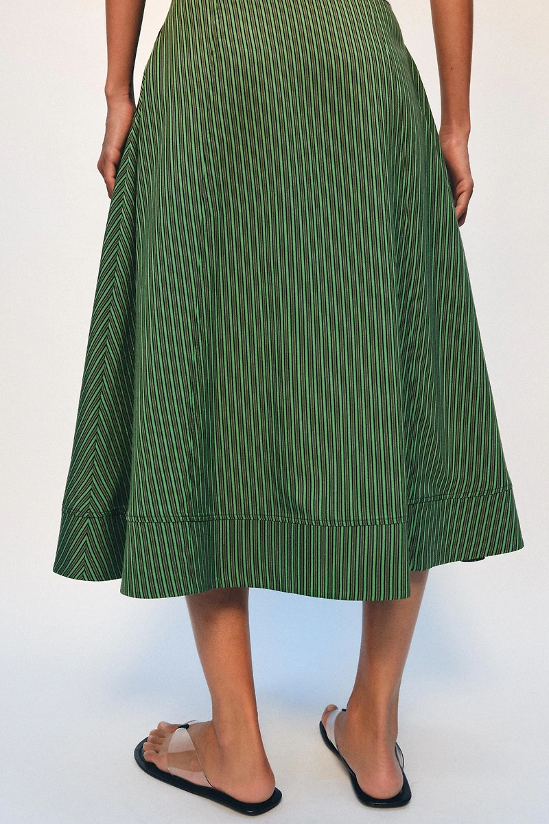 ZW COLLECTION STRIPED MIDI SKIRT