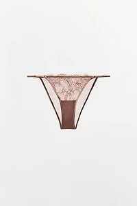 CULOTTE DENTELLE BRODERIES FLEURS
