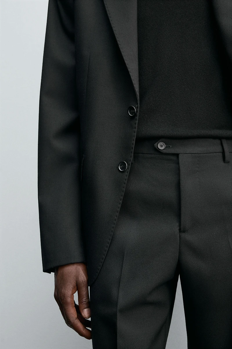 100% WOOL SUIT PANTS
