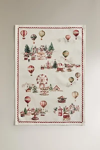 LOT TORCHONS COTON BALLONS NOËL (LOT DE 2)