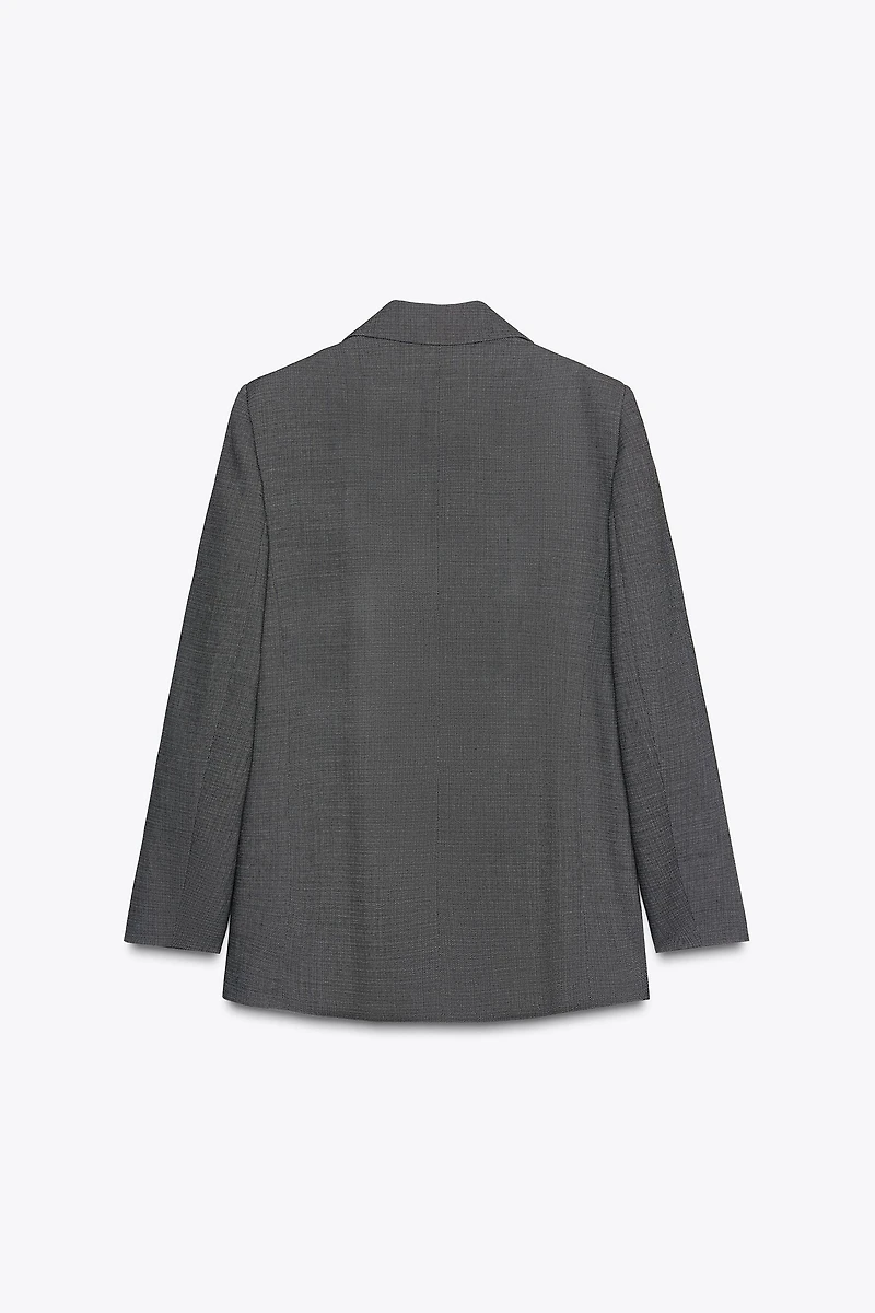 DOUBLE BREASTED BLAZER WITH SHOULDER PADS