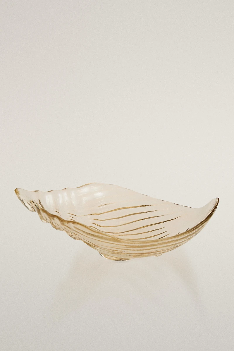 SHELL GLASS SERVING DISH