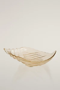 SHELL GLASS SERVING DISH