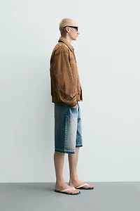 BLOUSON COUPE DÉCONTRACTÉE EN DAIM