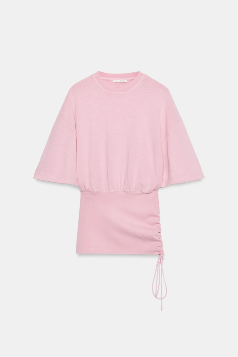 SLUB BELTED TOP