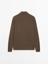100% linen long sleeve polo shirt