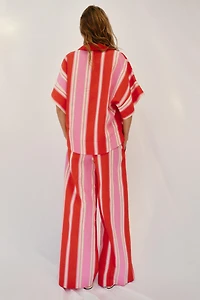 CHEMISE RAYÉE COL POLO