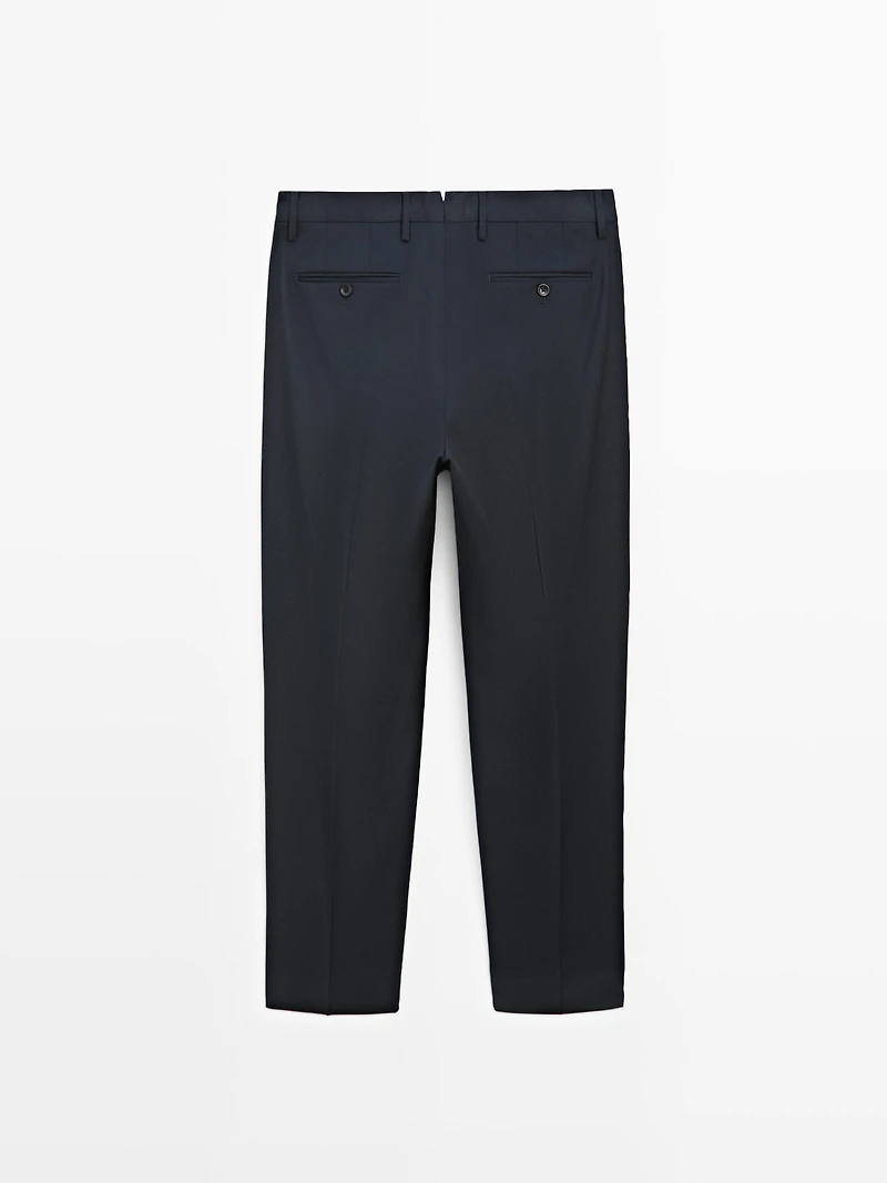 Pantalon de costume en laine froide