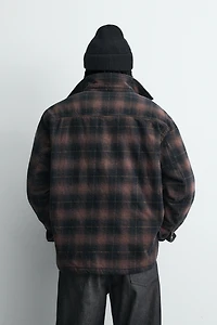 PLAID PADDED OVERSHIRT
