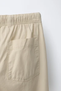 STRAIGHT POPLIN PANTS