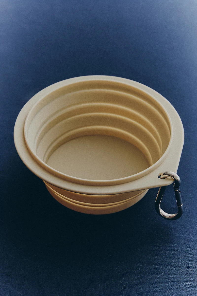 FOLDABLE SILICONE PET FOOD BOWL