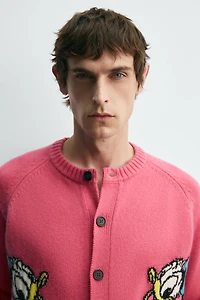 DONALD DUCK WOOL CARDIGAN HARRY LAMBERT FOR ZARA X DISNEY