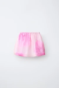 ORGANZA FLORAL SKIRT