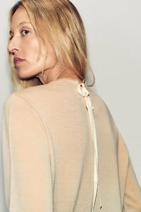 WOOL BLEND KNIT SWEATER