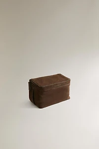 SPLIT SUEDE MAKEUP BAG