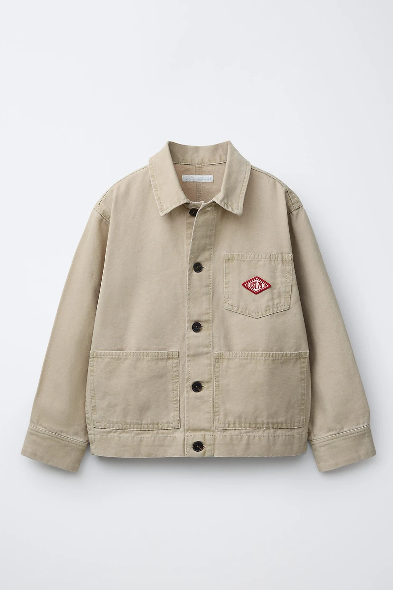 CANVAS OVERSHIRT WITH PATCH