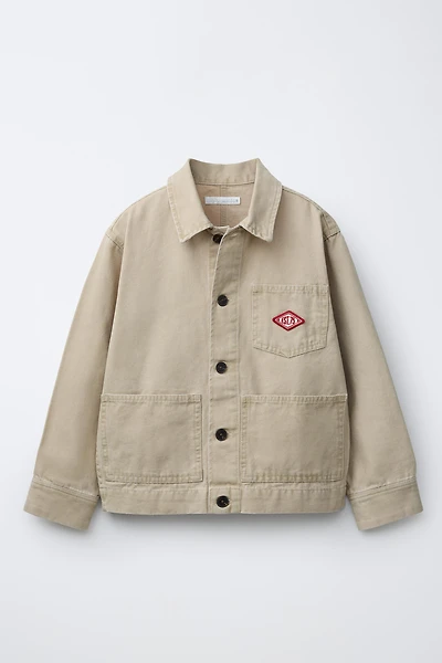 CANVAS OVERSHIRT WITH PATCH