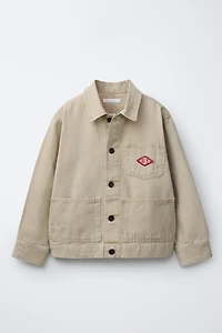 CANVAS OVERSHIRT WITH PATCH