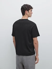 Cotton blend knit T-shirt