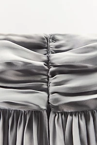 LIMITED EDITION SATIN EFFECT CAPE DRESS